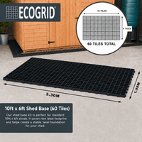EcoGrid Shed Base Kits - Garden Shed Base with Weed Membrane