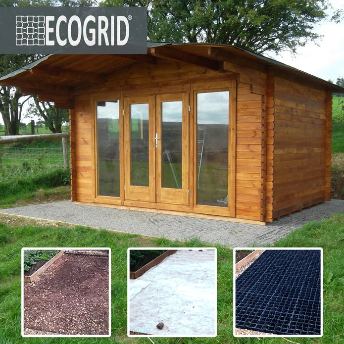 EcoGrid Shed Base Kits - Garden Shed Base with Weed Membrane