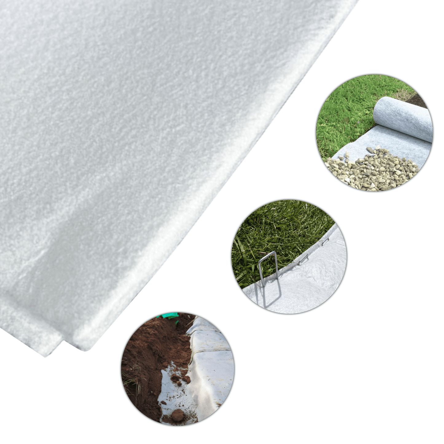 TNW2000 White Non-Woven Geotextile Membrane 200gsm