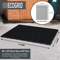 EcoGrid Shed Base Kits - Garden Shed Base with Weed Membrane