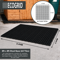 EcoGrid Shed Base Kits - Garden Shed Base with Weed Membrane