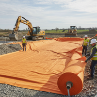 TS1000 Orange Non-Woven Geotextile Membrane