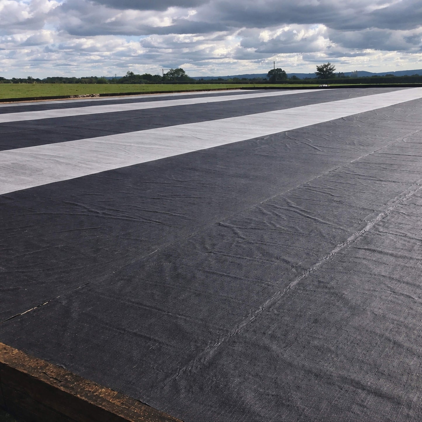 Black G90 Woven Geotextile Membrane Cuts 100gsm